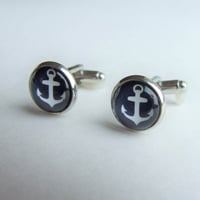 Image 1 of Anchors Aweigh - Cuff Links (Small)