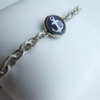 Image 3 of Anchors Aweigh - Simple Bracelet on Rope Chain