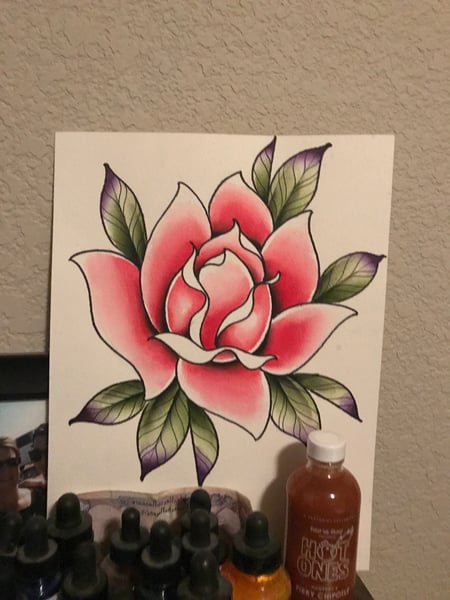 Image of Original Rose Painting