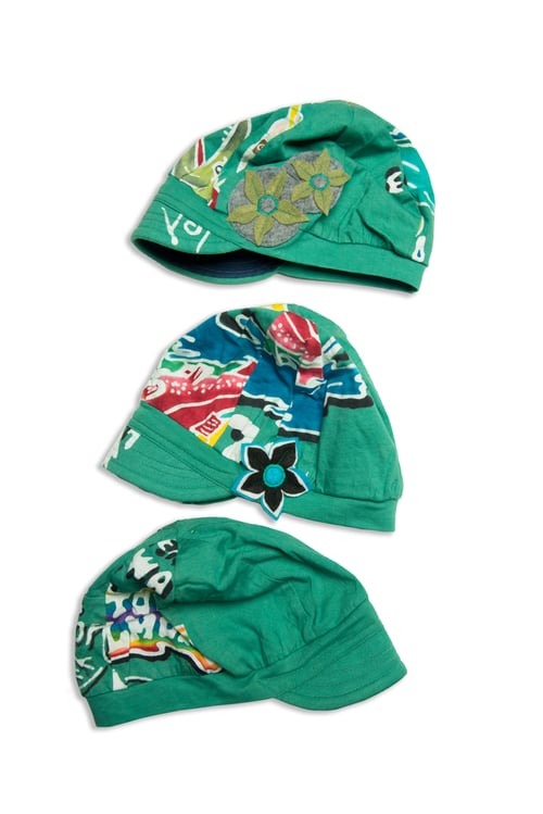 Image of Batik Hats custom made by our friend Flood Clothing!