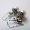 Forest Bounty - Silver Acorns With Pine Cones (Silver)