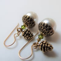 Image 3 of Forest Bounty - Gold Acorns with Pine Cones (Gold)