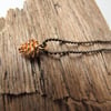 Simple Pine Cone Necklace (Silver or Gold on Gunmetal)