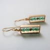 Emerald Rectangle Earrings