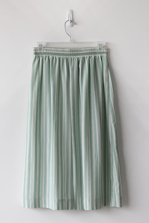 Image of SOLD Pistachio Striped Easy Skirt