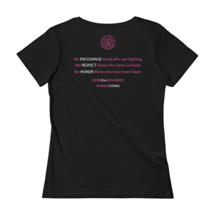 Image of Ladies Fit We Will Not Be Stopped Breast Cancer Tee in Pink or Black