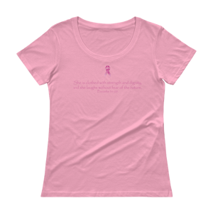 Image of Ladies Fit Without Fear Breast Cancer Tee in Black