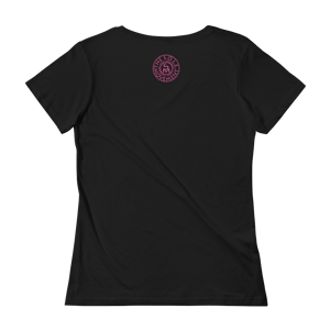 Image of Ladies Fit Deep Waters Breast Cancer Tee in Black or Pink