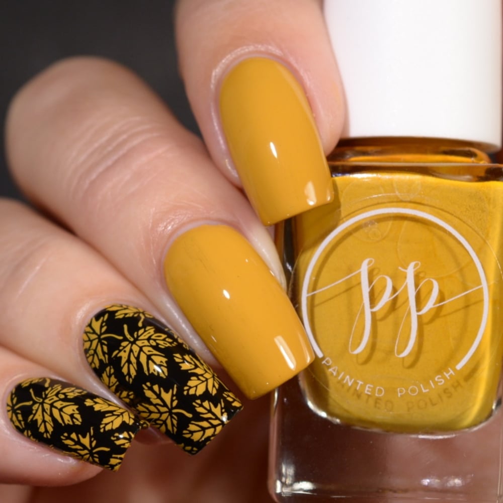 Stamped in Mustard / Painted Polish