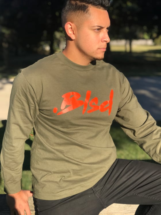 Image of Blsd Olive/Orange Long Sleeve Tee