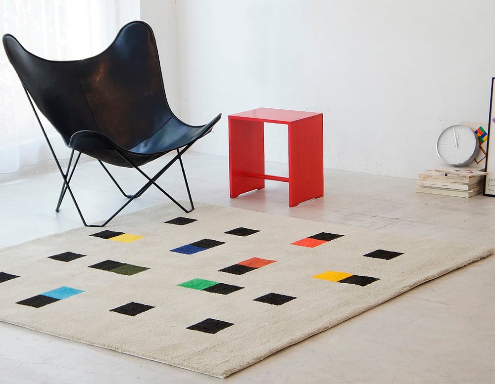 Image of Max Bill Graphic Rug - Colorful Accents