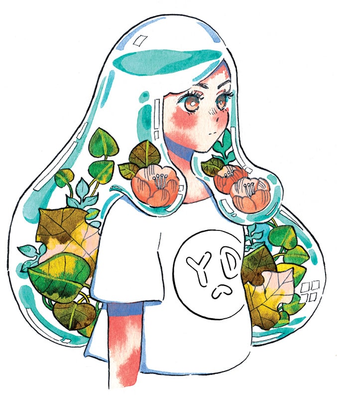 Image of AQUARIUM GIRL t-shirt by meyoco