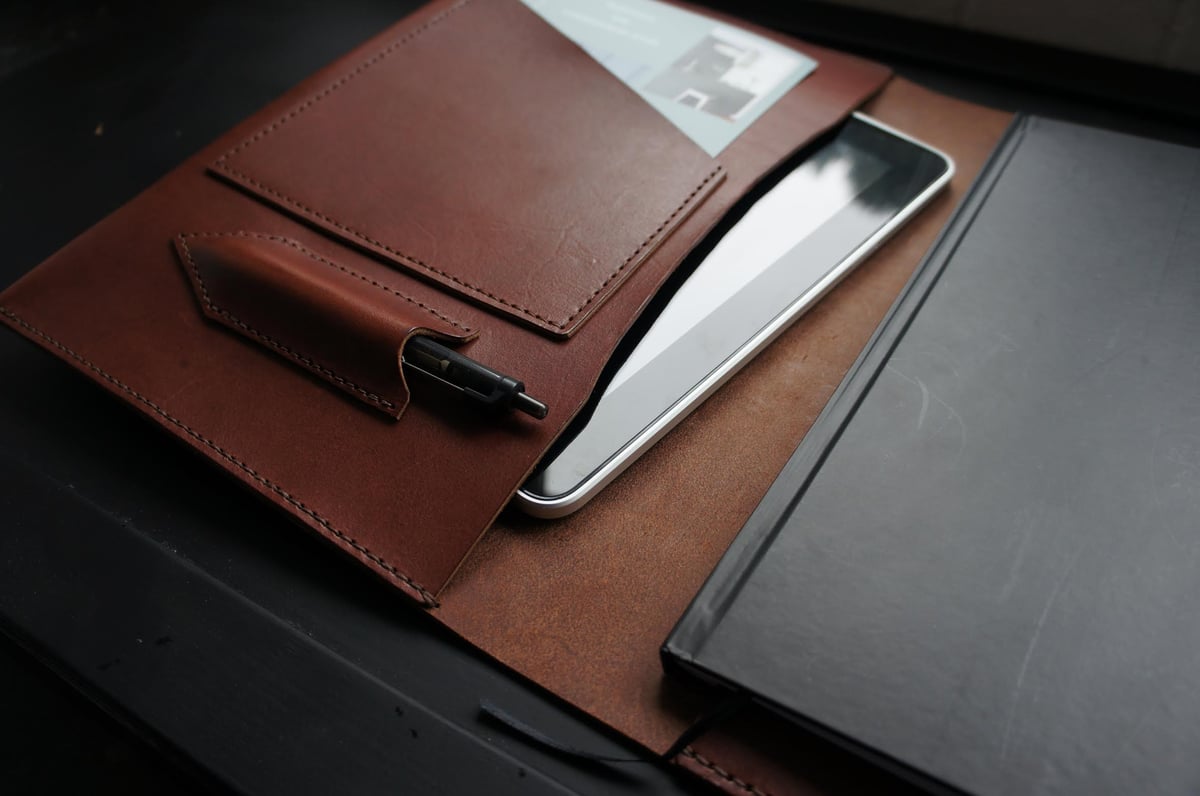 iPad - A4 Leather Folio Case