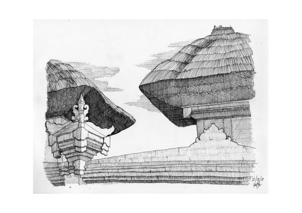 Image of Balinese Temple (unframed)