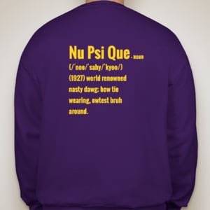 Image of Nu Psi 90 Year Anniversary Definition Crewneck Sweatshirt (PRE-ORDER)