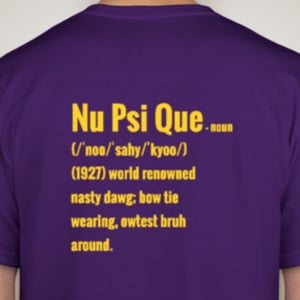 Image of Nu Psi 90 Year Anniversary Definition Tee