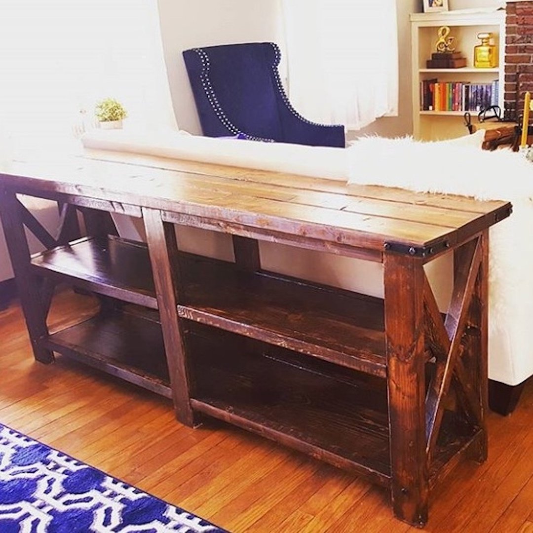 Rustic console sofa table | MADE Woodworks