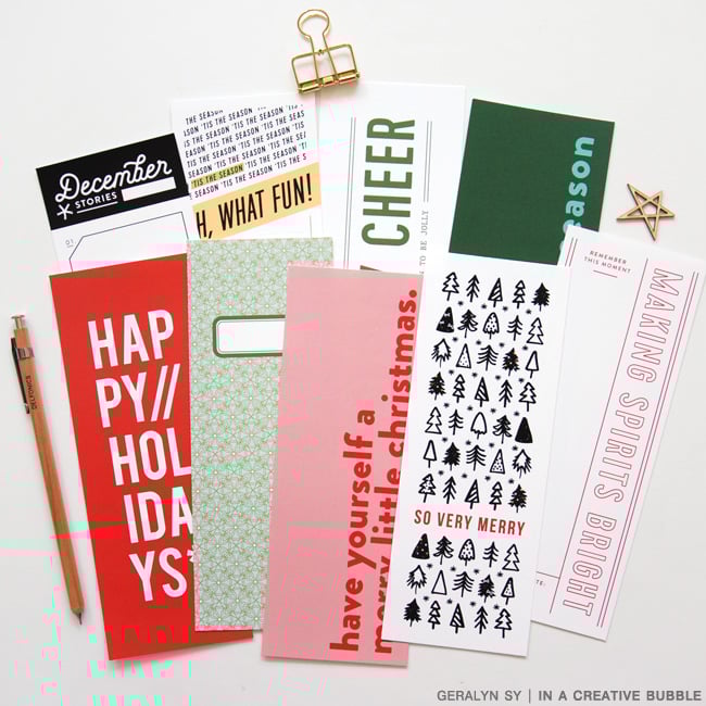 Image of 3x8 Holiday Journaling Cards (Digital)