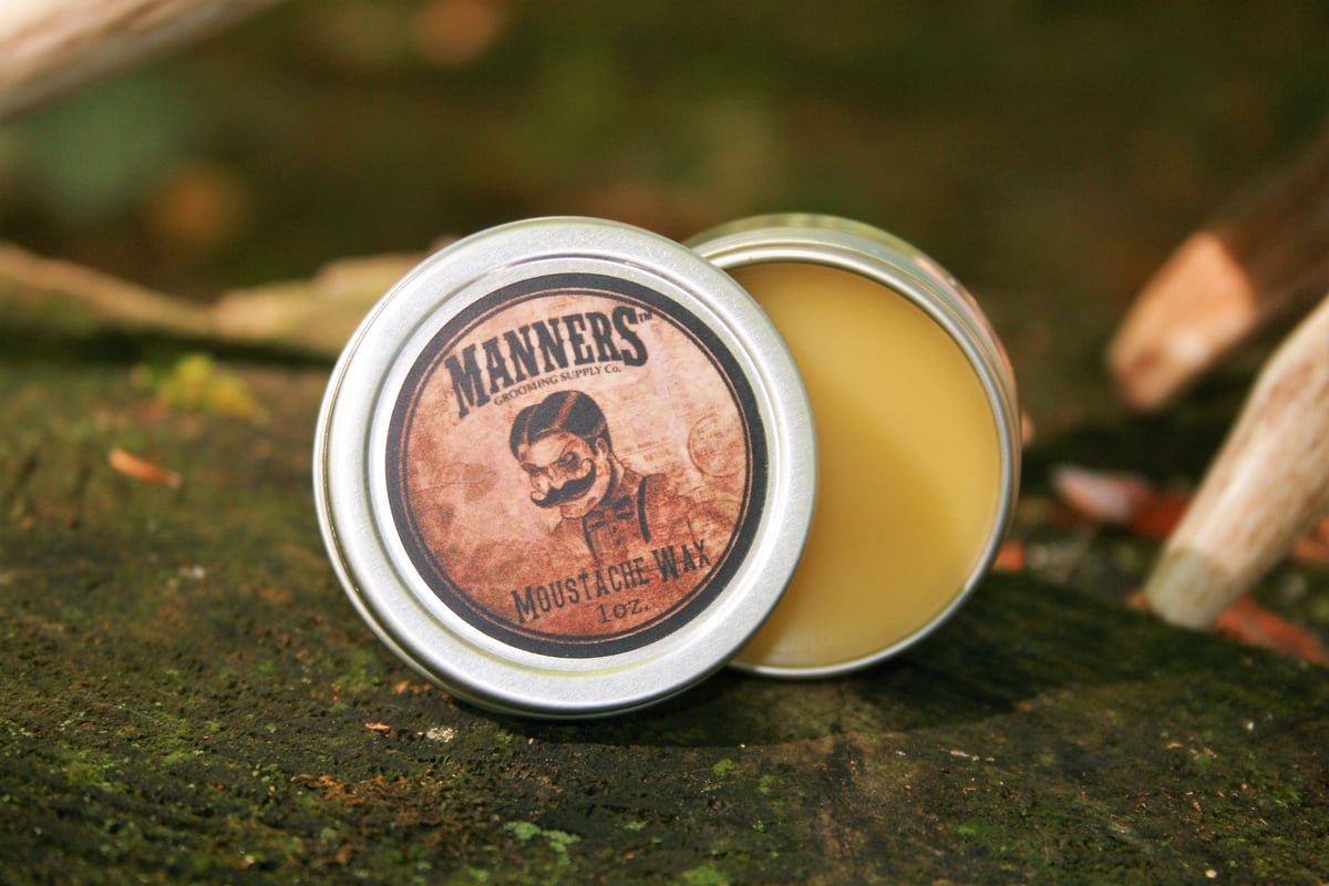 MOUSTACHE WAX - All Natural 1oz. Tin (choose your scent) | Manners ...