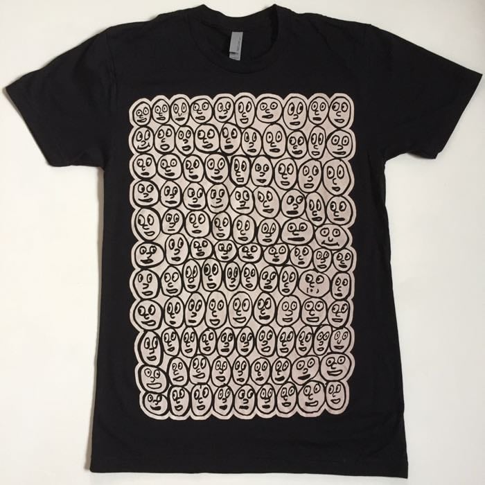 Image of Faces t-shirt (black tee)