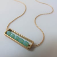 Image 1 of Green Opaline Abacus Necklace