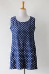 Image of SOLD Comfy Dotty Blue Romper