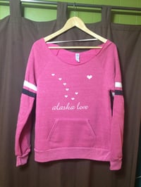 Alaska Love Slouchy Sweatshirt- Berry