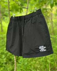 Image 1 of Black “Tag” Swim Shorts