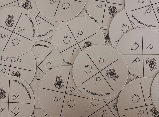 Image of Paige's Pocket Round Vinyl Stickers