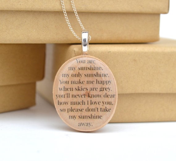 Image of You Are My Sunshine Necklace. Mother Daughter Necklace.