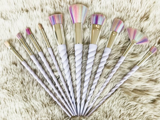 Image of Unicorn Makeup Brushes (10 pieces)