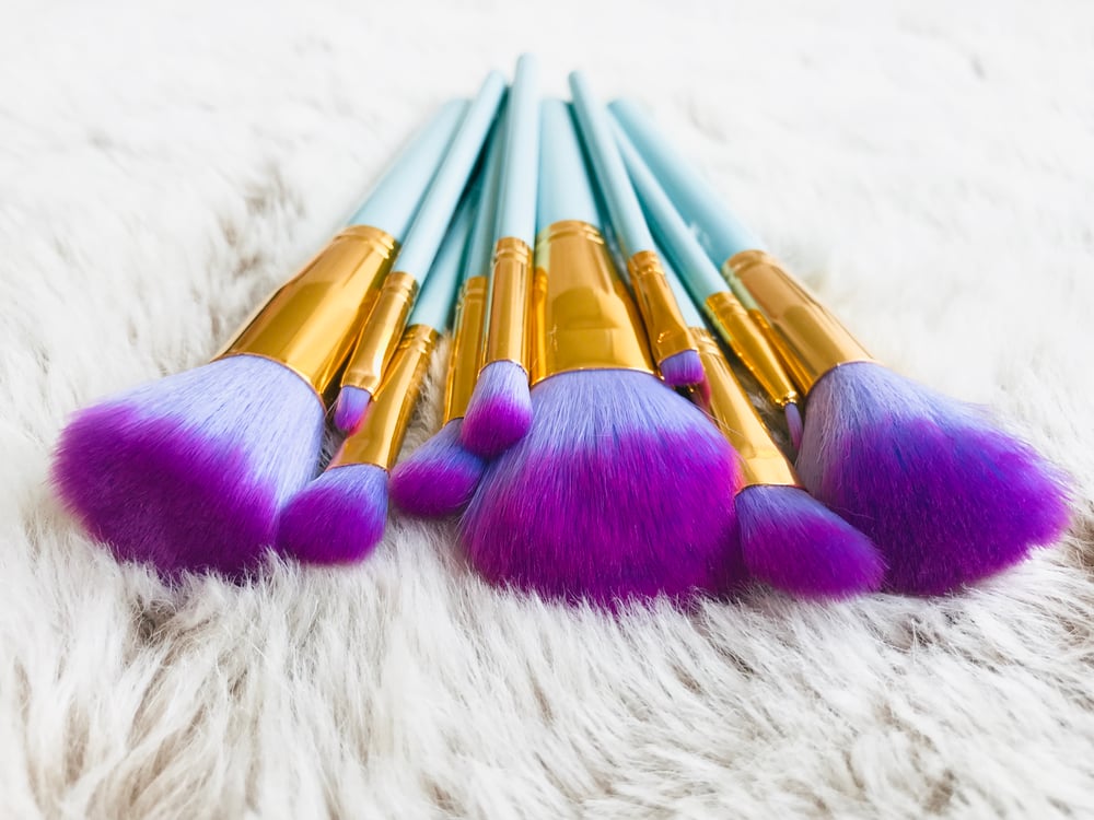 Image of Professional Mermaid Makeup Brushes (10 pieces)