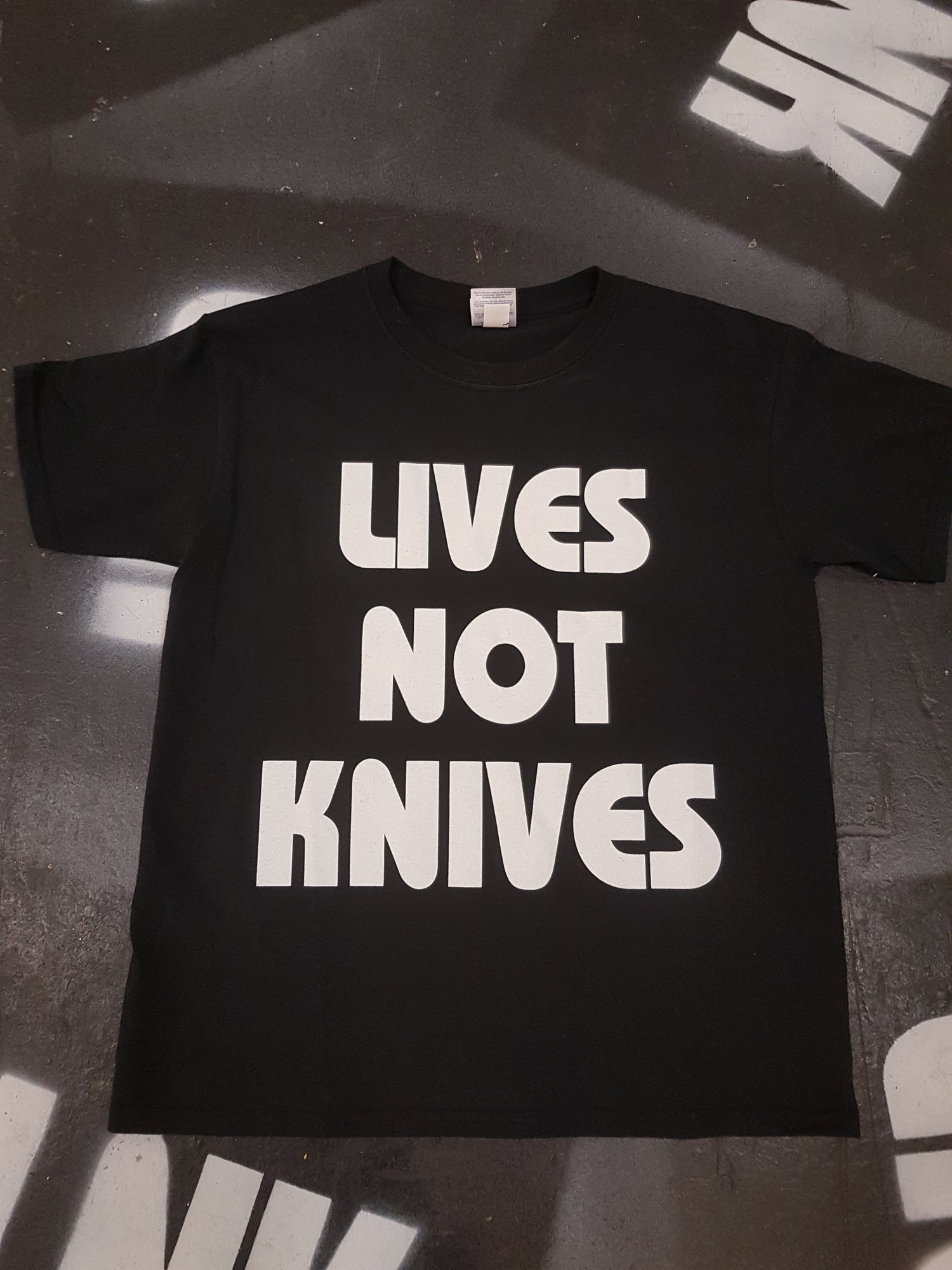 Image of Lives Not Knives - Black/ White