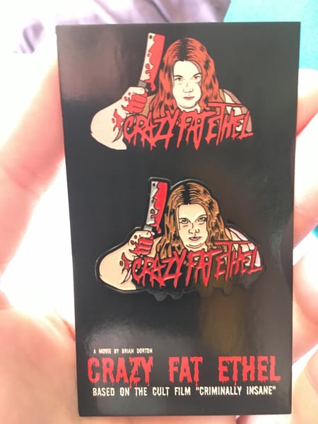 Image of Crazy Fat Ethel enamel pin