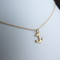Image 3 of Anchors Aweigh - TIny Gold-filled Anchor