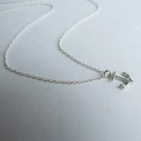 Image 1 of Anchors Aweigh - Tiny Sterling Silver Anchor