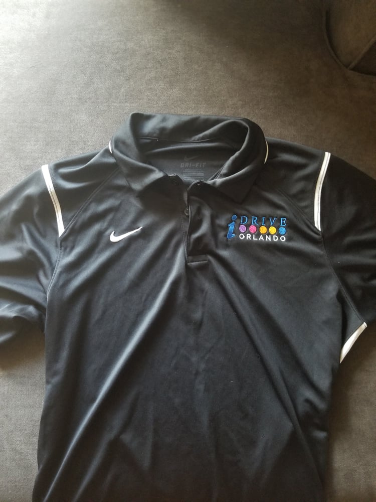 Image of Black Nike I-Drive Orlando Polo Shirt