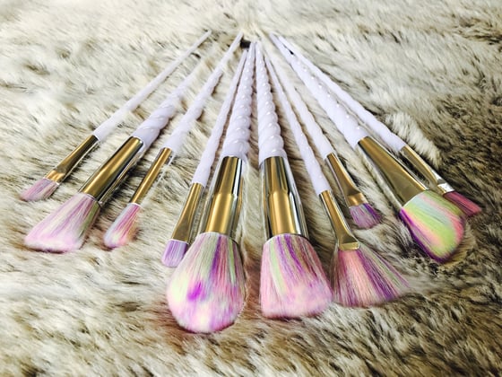 Image of Professional Unicorn Makeup Brushes (10 pieces)