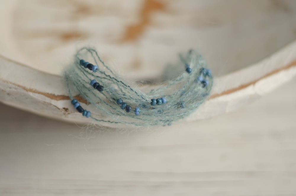 Image of Mint/blue mohair headband
