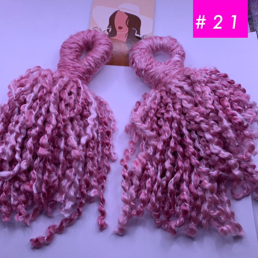 Image of Sweather weather yarn earrings 