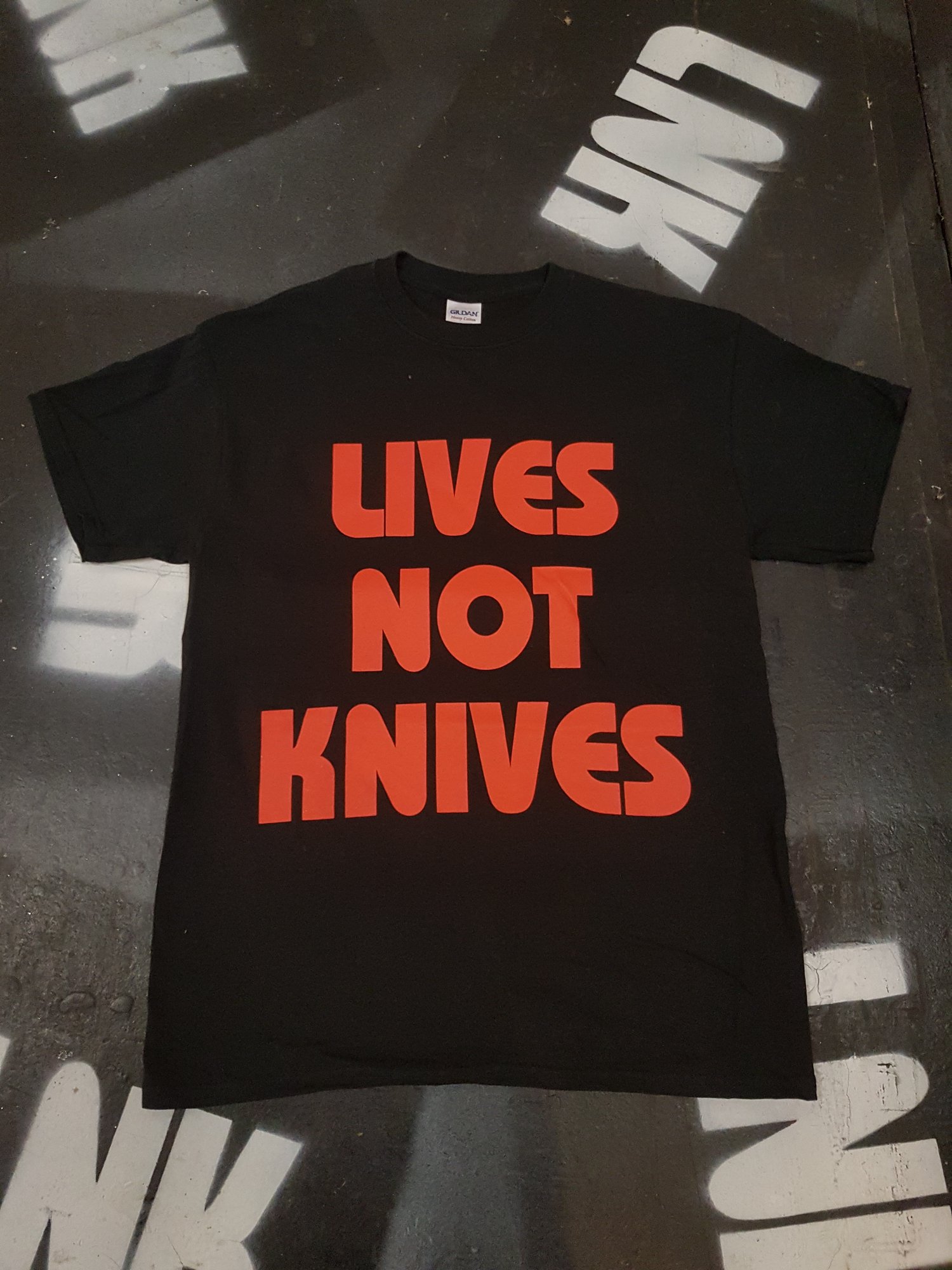 Image of Lives Not Knives - Black/Red