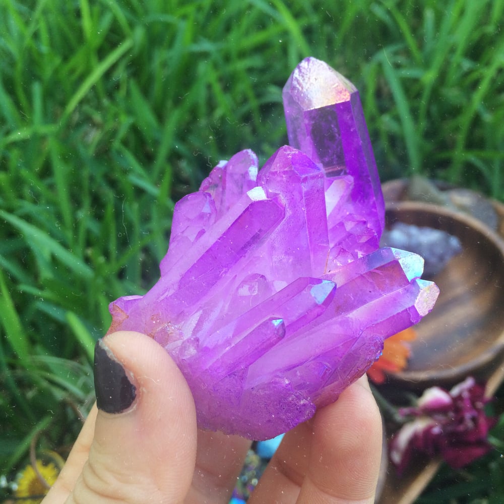 Image of (COLOR SELECT) Large Aura Quartz Clusters