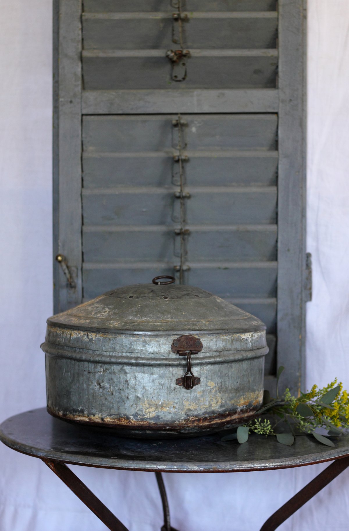 Image of Vintage Industrial Galvanized Container