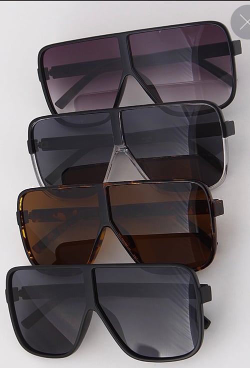 Image of La Grande Shades Oversized 70MM Sunglasses (Black & Brown)