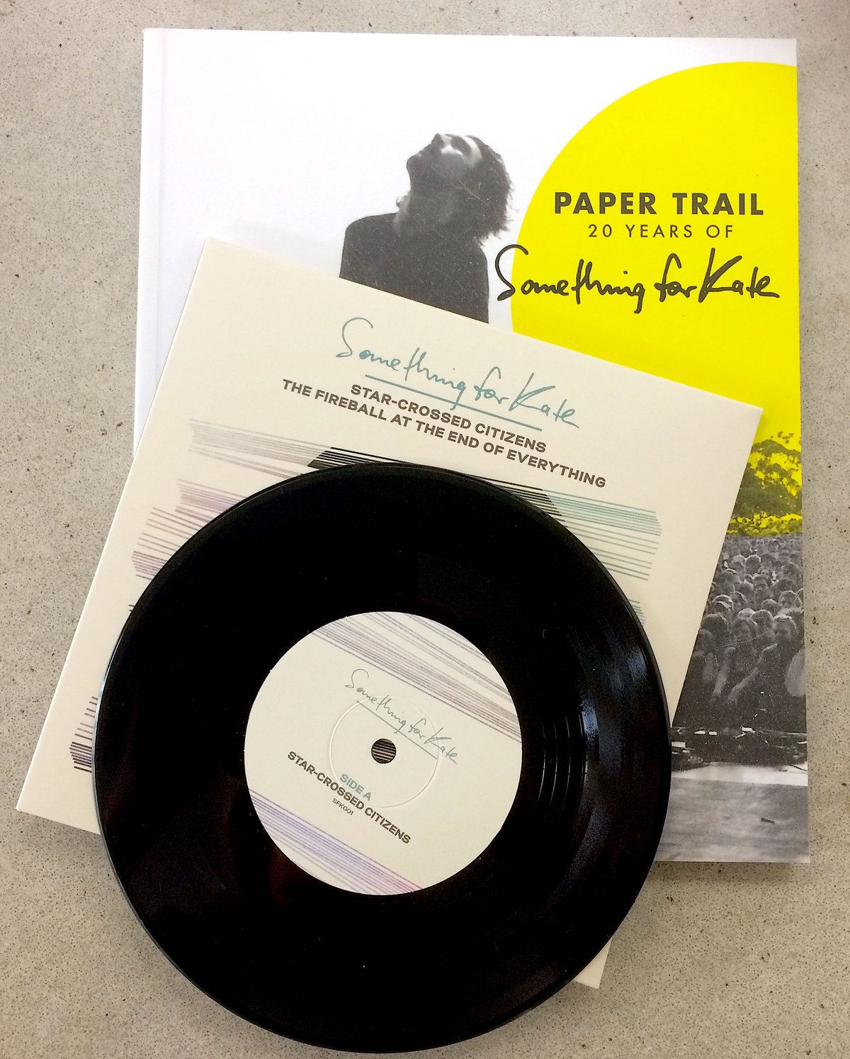 Image of Paper Trail book + Star Crossed Citizens 7" offer