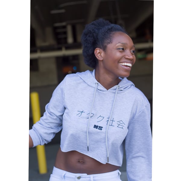 Image of Otaku Shakai crop top hoodie