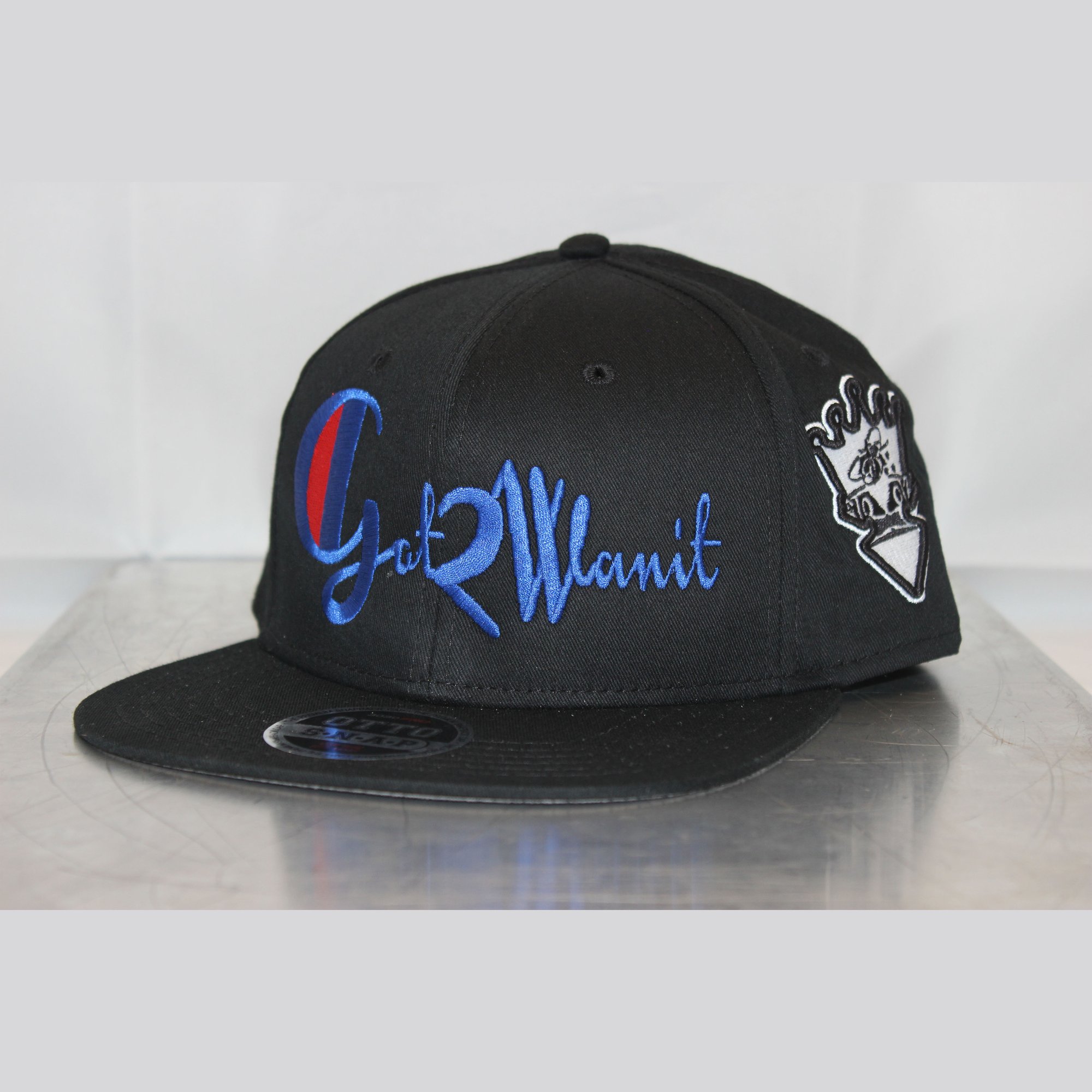 Image of Got2Wanit Mscript Blue on Black Snapback