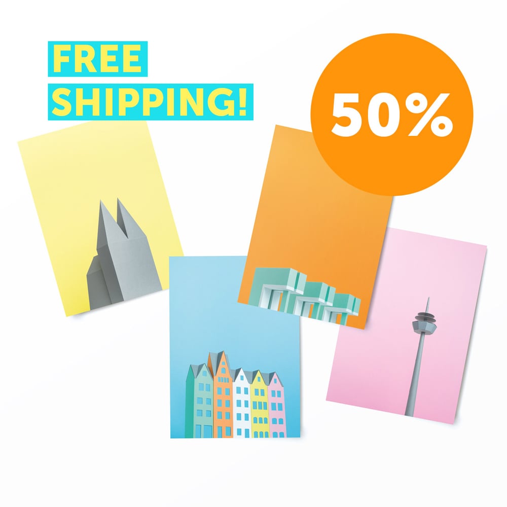 Image of Postcard Set "Cologne" (8 pcs)  - SALE !! 50% !!