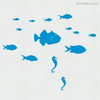Image 1 of Wandtattoo Set mit 12 Fischen und 2 Seepferdchen
