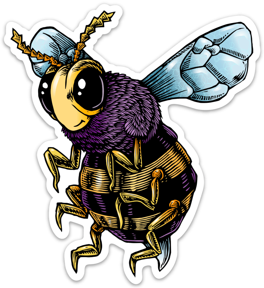  Bee  Vinyl Sticker  Noosh Studios